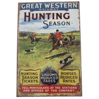 Plaques murales métal déco Hunting Season 13,5 x 20 cm
